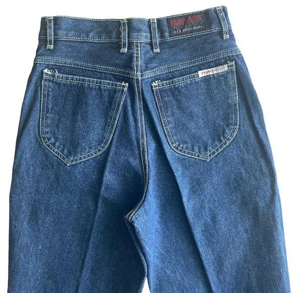 Vintage 80s Filippo Totti High waisted Dark Blue Jeans Size 5 - Picture 4 of 9
